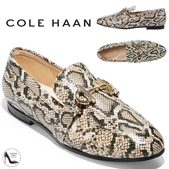 Cole Haan Shoes - COLE HAAN Modern Classics Bit Loafer Python Rama Printed Leather Flat Shoes 9